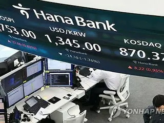 韓国総合株価指数　反落で始まる