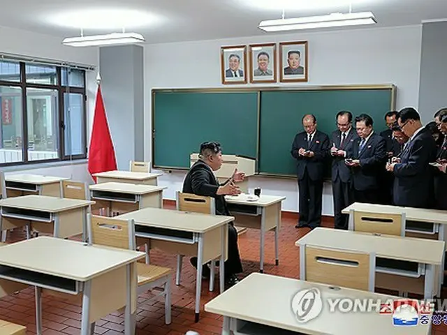 朝鮮中央通信は２２日、金正恩氏が２１日に党中央幹部学校の完工式に出席したと伝えた＝（朝鮮中央通信＝聯合ニュース）≪転載・転用禁止≫