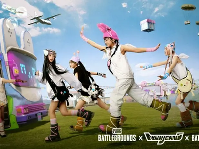 「ＰＵＢＧ」とＮｅｗＪｅａｎｓのコラボコンテンツのイメージ（クラフトン提供）＝（聯合ニュース）≪転載・転用禁止≫