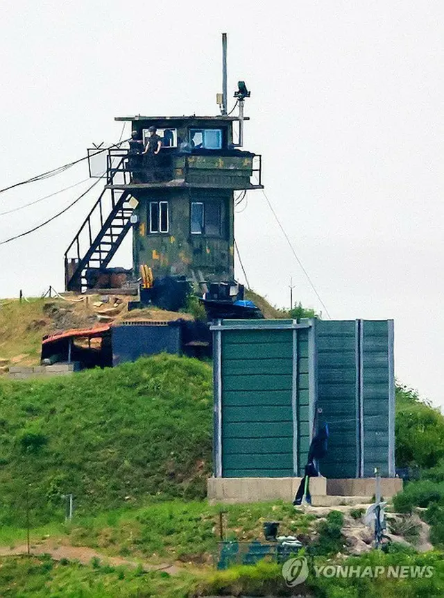 北朝鮮向け宣伝放送のための拡声器があった韓国軍施設＝７日、坡州（聯合ニュース）