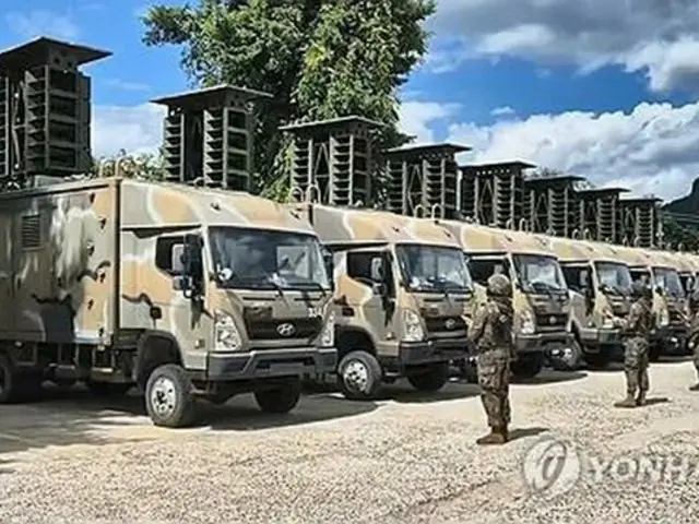 韓国軍の移動型の拡声器車両（資料写真、合同参謀本部提供）＝（聯合ニュース）≪転載・転用禁止≫