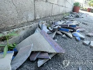 韓国南西部の地震　施設被害が２７０件超に