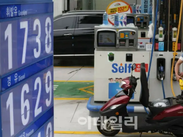 明日からガソリン税の引き下げ幅縮小...ガソリン41ウォン・軽油38ウォン上昇＝韓国