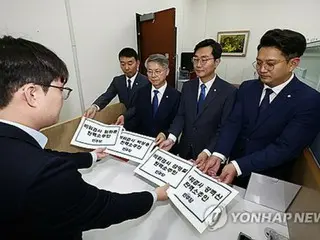 韓国最大野党　前代表の事件担当検事ら４人の弾劾案提出