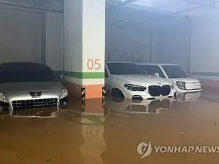 韓国・全羅南道に大雨　西南部で浸水被害相次ぐ