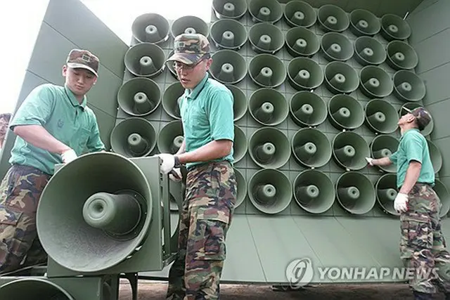 韓国軍の拡声器（資料写真）＝（聯合ニュース）