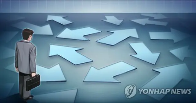 韓国で企業グループ系列会社のＣＥＯの平均年齢が上昇した（イラスト）＝（聯合ニュース）