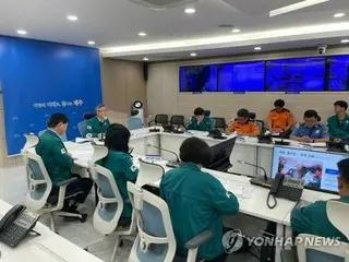 韓国・済州道　台風９号の北上に備え非常体制