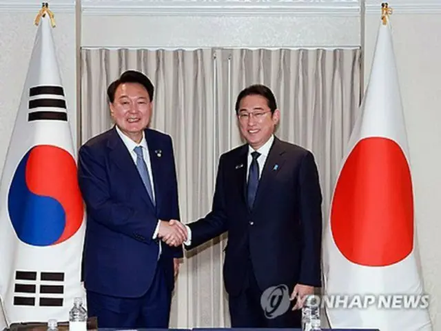 ７月に米ワシントンで会談した尹大統領（左）と岸田首相（資料写真）＝（聯合ニュース）