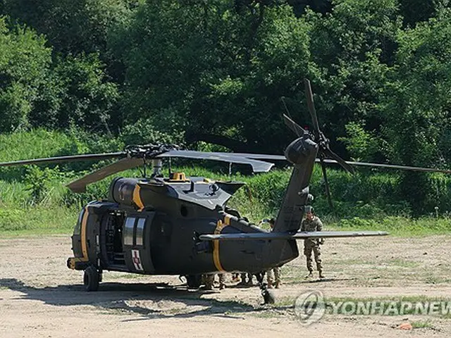 在韓米軍のヘリコプター（資料写真）＝（聯合ニュース）