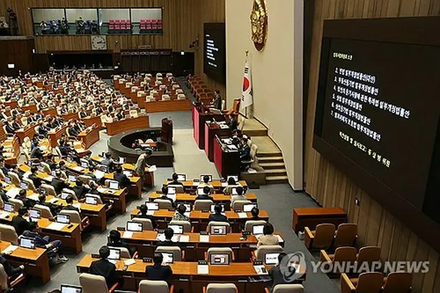 韓国国会の本会議（資料写真）＝（聯合ニュース）