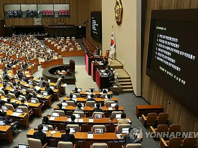 韓国国会の本会議（資料写真）＝（聯合ニュース）