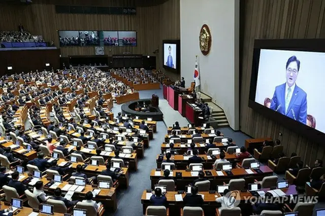 第２２代国会の開院式＝２日、ソウル（聯合ニュース）