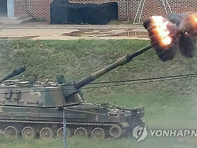 韓国海兵隊　境界線付近で海上射撃訓練実施＝約３９０発発射