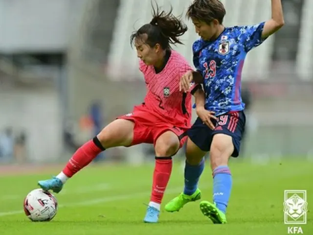 サッカー女子の韓日戦（大韓サッカー協会提供）＝（聯合ニュース）≪転載・転用禁止≫