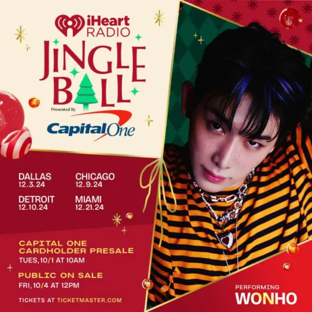 歌手ウォノ（WONHO）、アメリカの年末フェスティバル「Jingle Ball Tour」に出演確定！