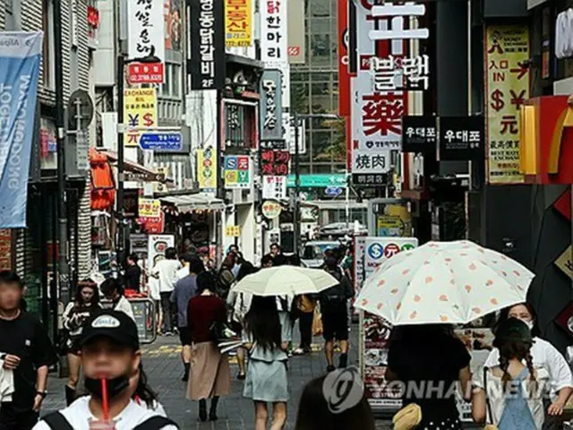 ソウル市内の繁華街（資料写真）＝（聯合ニュース）