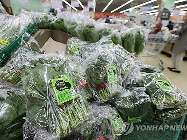 ソウル市内のスーパーの野菜売り場＝（聯合ニュース）