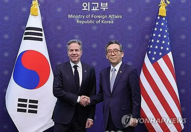 韓国の趙兌烈・外交部長官（右）と米国のブリンケン国務長官（資料写真）＝（聯合ニュース）