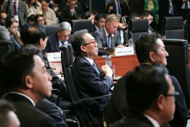 ＡＰＥＣ閣僚会議に出席した趙氏（外交部提供）＝（聯合ニュース）≪転載・転用禁止≫