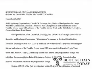 米SEC、フランクリン・テンプルトン「暗号資産インデックスETF」の承認決定を延期