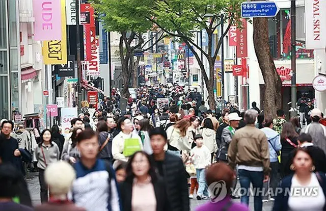 ソウルの繁華街、明洞（資料写真）＝（聯合ニュース）