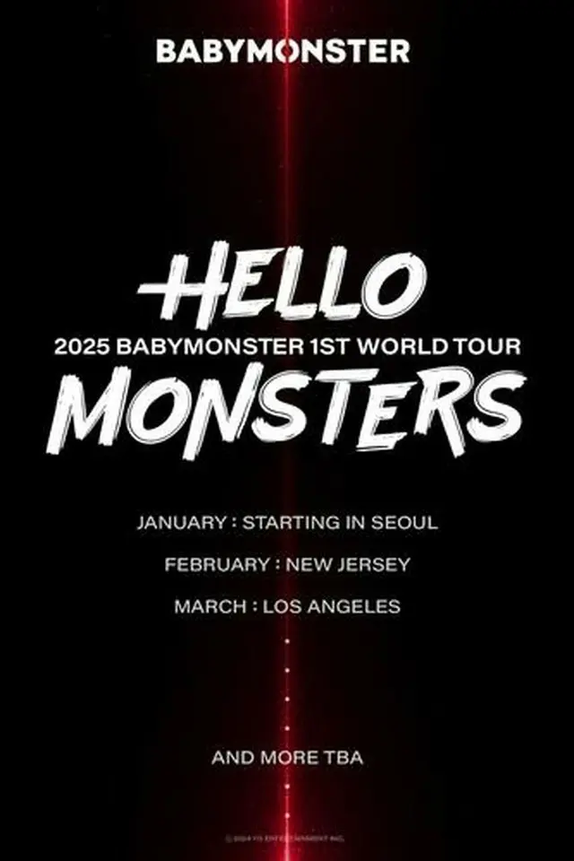 ＢＡＢＹＭＯＮＳＴＥＲが初のワールドツアーを開催する（ＹＧエンターテインメント提供）＝（聯合ニュース）≪転載・転用禁止≫