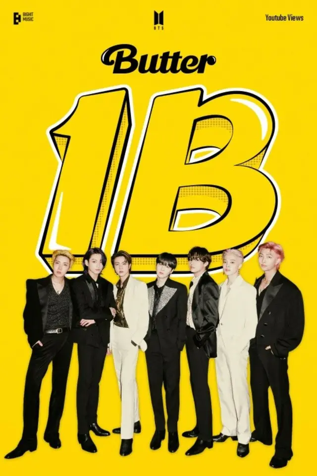 「BTS」、「Butter」MVが視聴数10億回達成…通算7度目