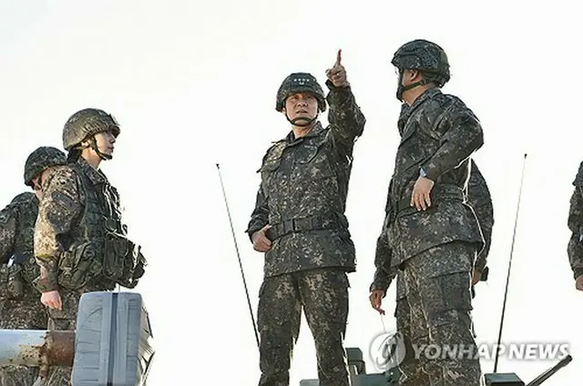 金明秀・合同参謀本部議長（韓国軍提供）＝（聯合ニュース）≪転載・転用禁止≫