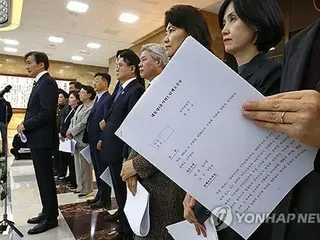 韓国野党６党　尹大統領弾劾訴追案を国会に提出