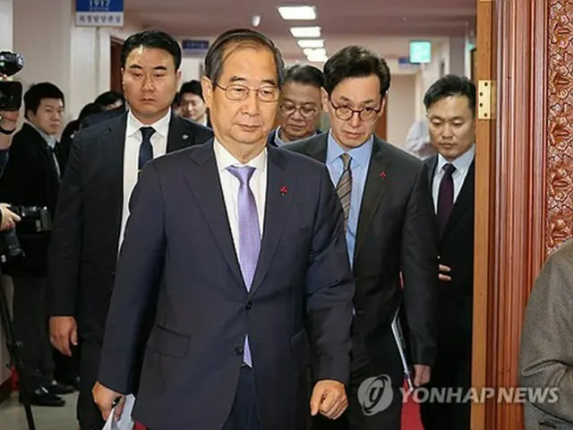 韓悳洙首相＝８日、ソウル（聯合ニュース）