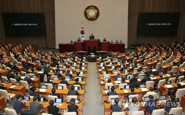 国会の本会議＝１４日、ソウル（聯合ニュース）