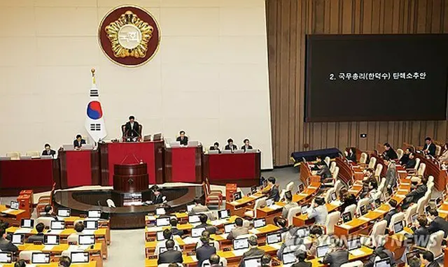 国会本会議の様子＝２７日、ソウル（聯合ニュース）