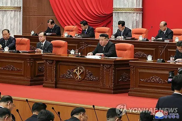 北朝鮮は２３～２７日に金正恩氏らが出席して朝鮮労働党の重要会議である中央委員会を開催した＝（朝鮮中央通信＝聯合ニュース）≪転載・転用禁止≫