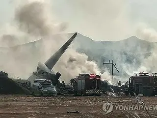 韓国の空港で旅客機が胴体着陸　バードストライクか