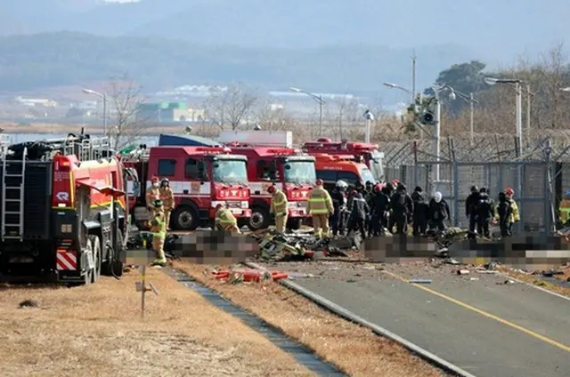 ２９日午前９時７分ごろ、韓国南西部・全羅南道にある務安国際空港で、旅客機が着陸に失敗する事故が発生した＝（聯合ニュース）