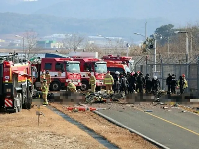 ２９日午前９時７分ごろ、韓国南西部・全羅南道にある務安国際空港で、旅客機が着陸に失敗する事故が発生した＝（聯合ニュース）