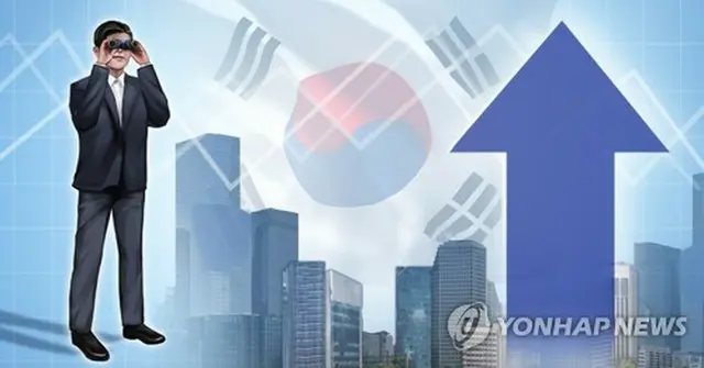 韓国政府は２０２５年のＧＤＰ成長率を前年比０．３ポイント下落した１．８％と予想した（イラスト）＝（聯合ニュース）