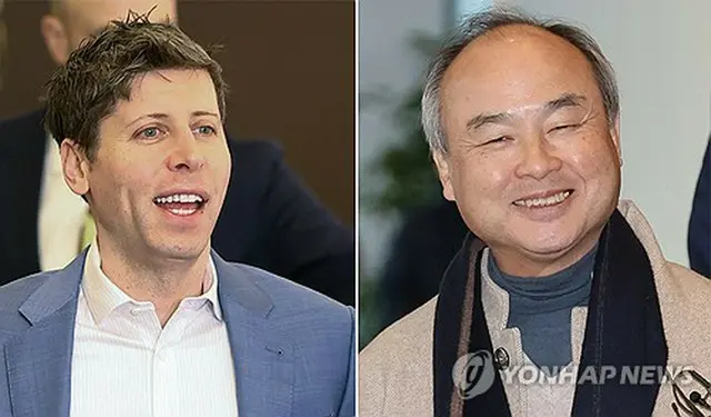 アルトマン氏と孫正義氏＝（聯合ニュース）