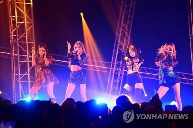 ＢＬＡＣＫＰＩＮＫ（ＹＧエンターテインメント提供）＝（聯合ニュース）≪転載・転用禁止≫