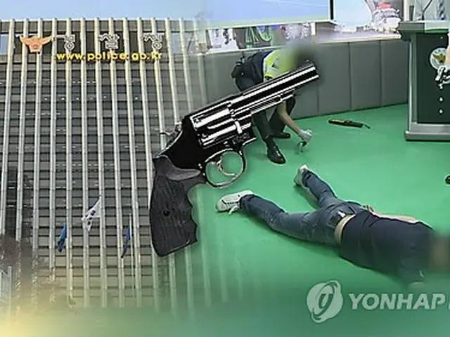 警察官が刃物で刺され３発発砲　男死亡＝韓国・光州