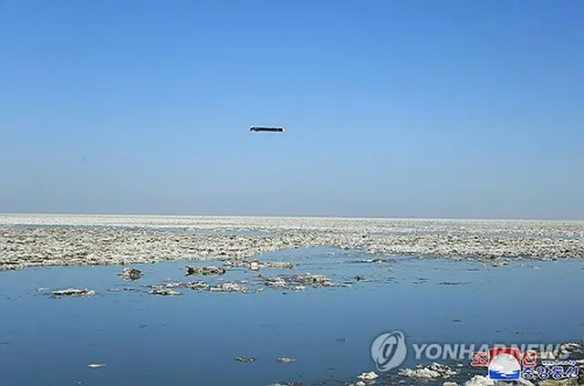 北朝鮮の朝鮮中央通信は２８日、朝鮮半島西側の黄海で２６日に戦略巡航ミサイルの発射訓練をしたと報じた＝（聯合ニュース）≪転載・転用禁止≫