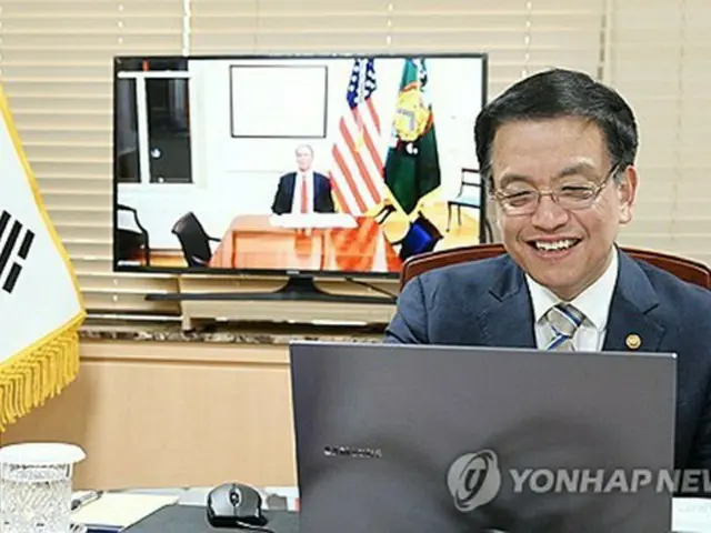 韓米の経済政策司令塔がオンライン会談　米経済への韓国の貢献を強調