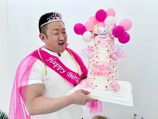 マ・ドンソク、お姫様姿もこなす…誕生日ケーキはキティちゃん