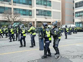 尹氏弾劾審判の宣告当日　ソウルに警察機動隊１．４万人投入へ