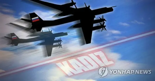 ロシアの複数の軍用機がＫＡＤＩＺに進入した（イラスト）＝（聯合ニュース）