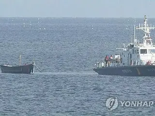 韓国西部沖で北朝鮮の木造船発見　２人乗船＝漂流か