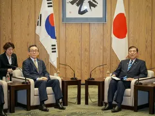 韓国外相「韓中日協力の勢い維持に努める」　石破首相と面会