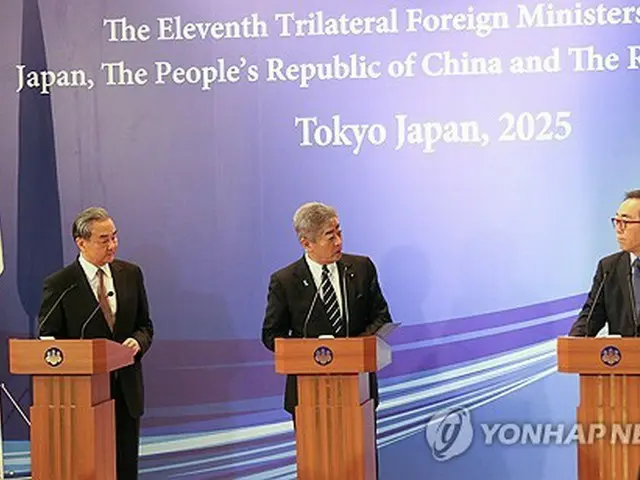 韓中日外相が会談　「朝鮮半島平和は３カ国共通の利益」