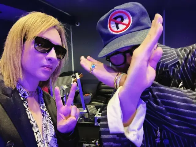 YOSHIKI、「BIGBANG」G-DRAGONとのツーショットを公開…やっぱり2人でレコーディング中！